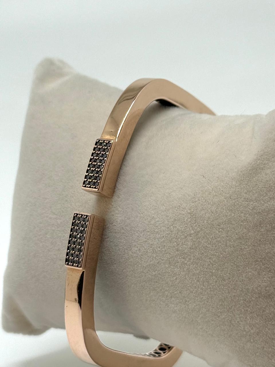 BRAZALETE ORO ROSA T DIAMONS 14K 14.5G